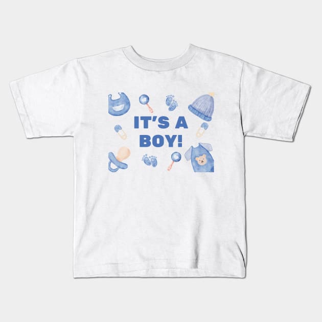 its a boy Kids T-Shirt by Tees4Teens